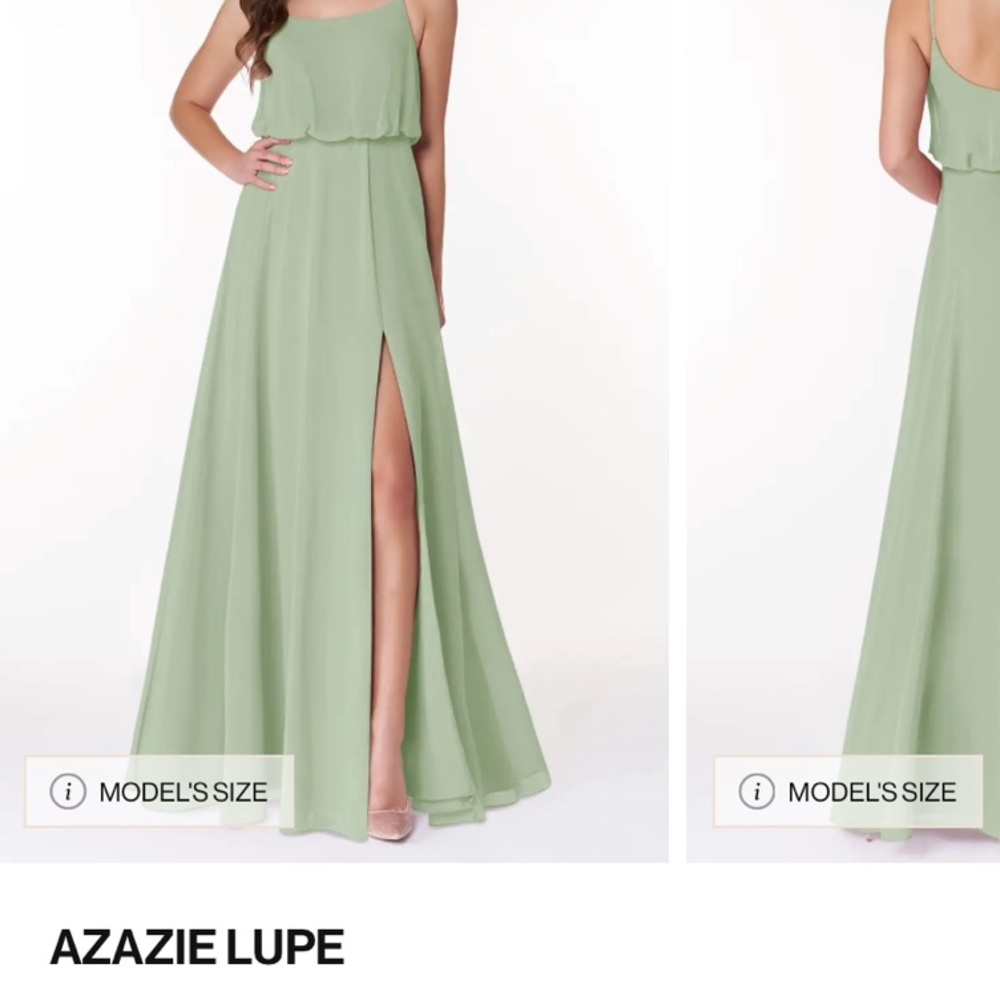 Azazie Lupe Dusty Sage A-Line Dress